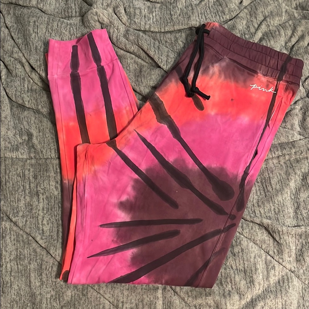 Pink colorful sweatpants worn once!